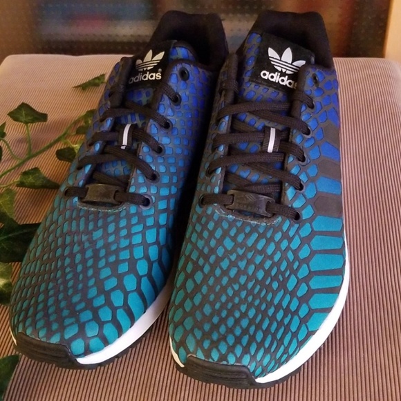 SOLD-Adidas zx Flux Xeno Reflective blue/green - Picture 2 of 6